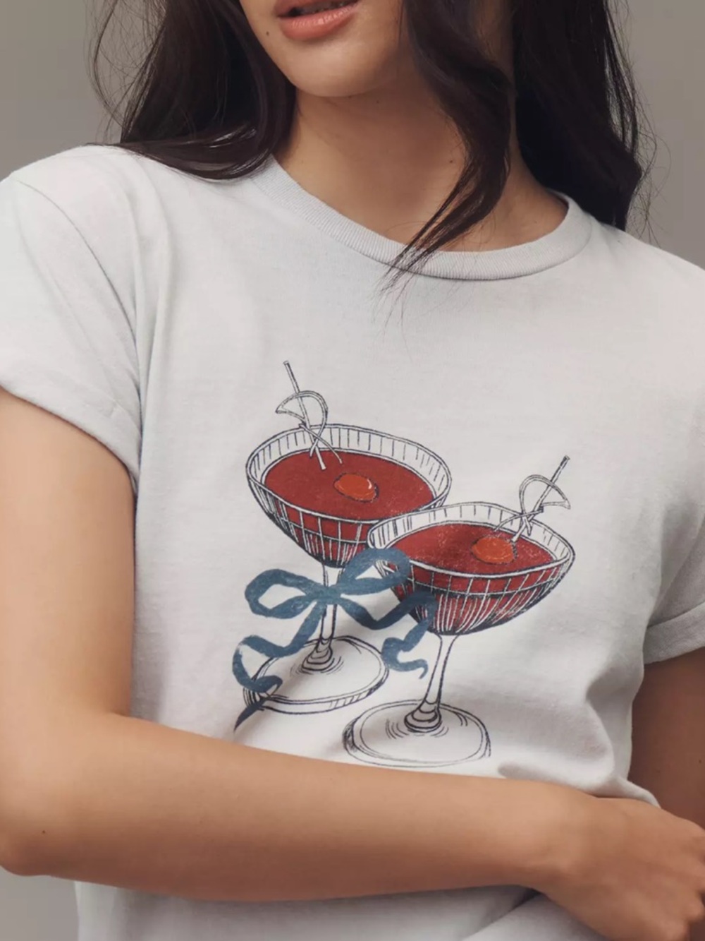Anthropologie Martinis Graphic Tee NEW
